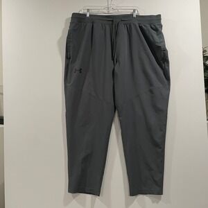 Under Armour Mens 3XL Gray Loose Fit Stretch Woven Athletic Jogger Pants Gray